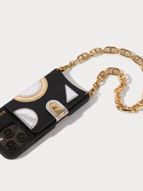 iPhone 16 Pro Max Bandolier Phone Case with Detachable Gold Chain